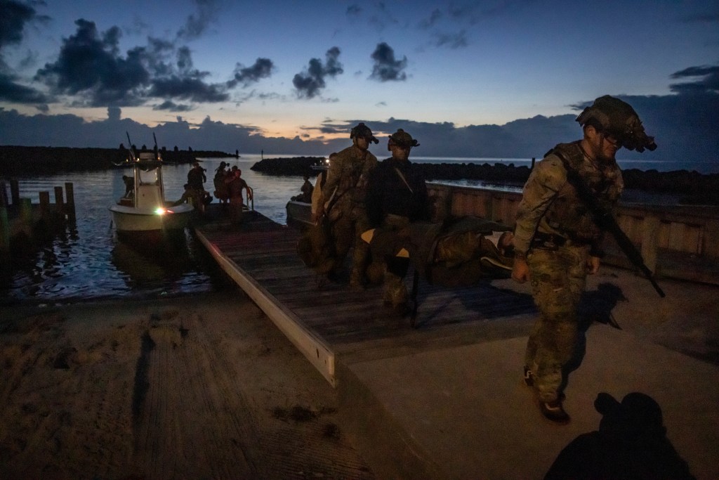 AFSOC personnel perform prolonged care in a littoral environment. Photo Credit: DJ Struntz 2026